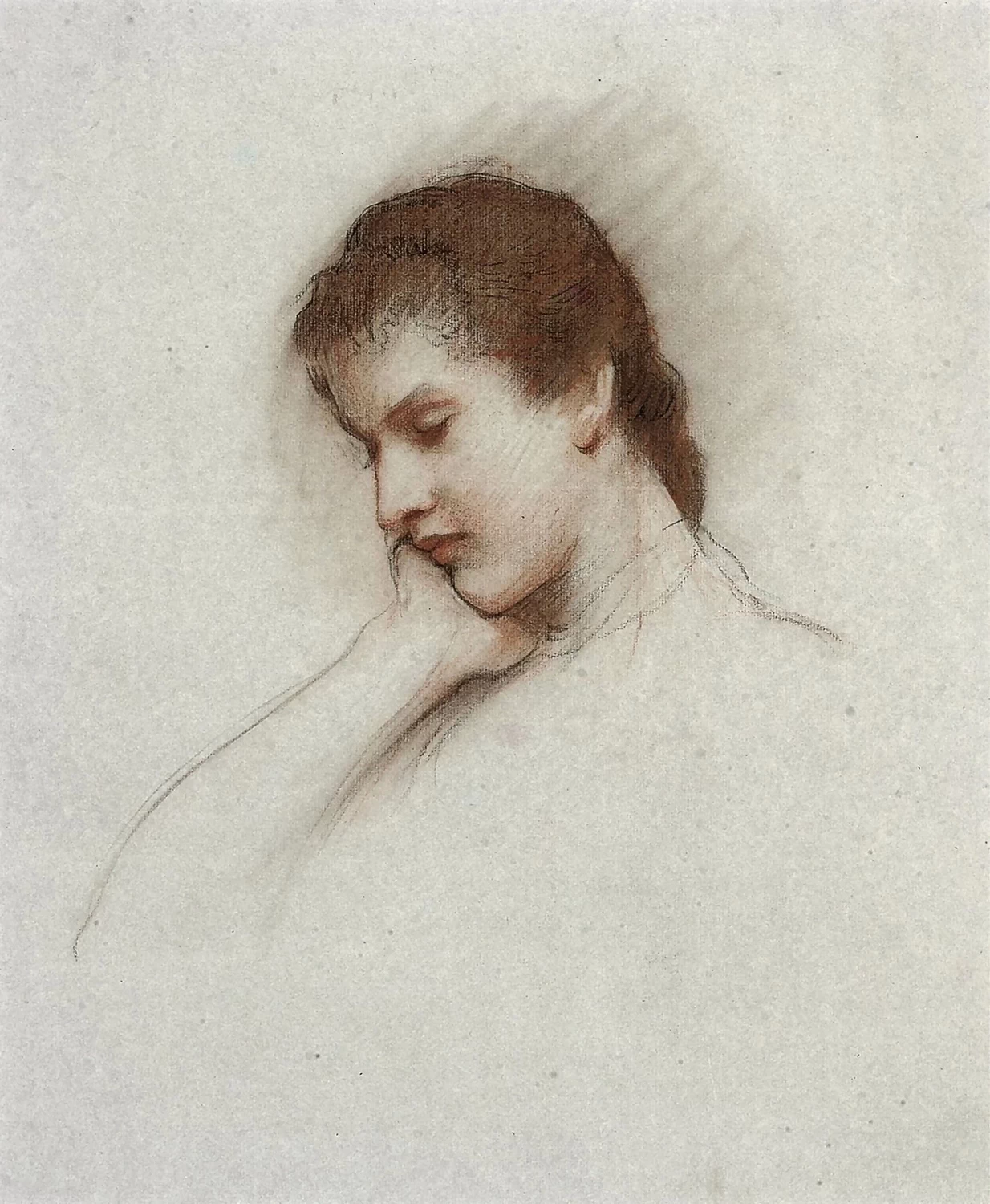 Studio di donna pensosa